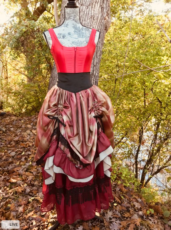 Victorian and western inspired dress on a mannequin